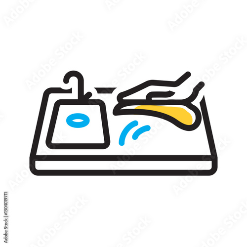 Vector multi color icon for Wipe counter