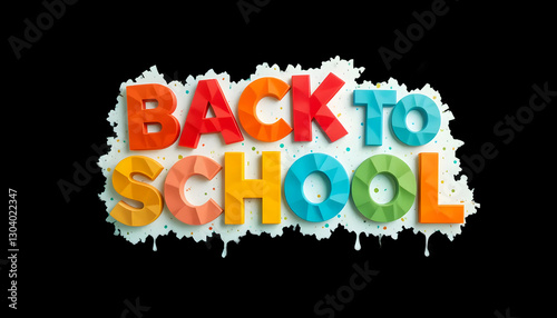 A vibrant display of 3D letters announcing the return to school, capturing the excitement and energy of a new academic year ahead!