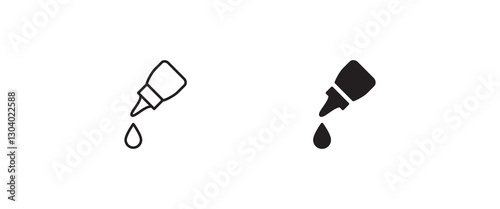 eye drop icon , eyedropper, Eye drops line icon. Nasal drops, medical, contact lenses line icons set, editable stroke isolated on white, linear vector outline illustration, symbol logo design style