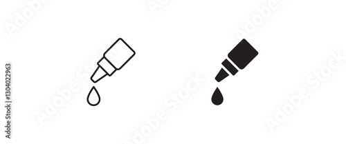 eye drop icon , eyedropper, Eye drops line icon. Nasal drops, medical, contact lenses line icons set, editable stroke isolated on white, linear vector outline illustration, symbol logo design style