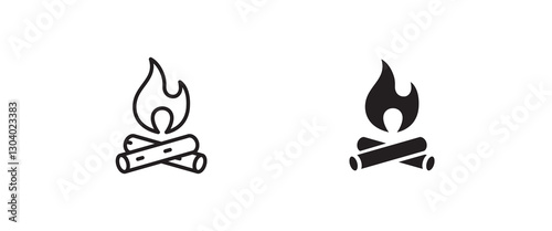 Fire flame icon Hot, oil, gas and energy icon vector, sign, symbol, logo, illustration, editable stroke, flat design style isolated on white linear