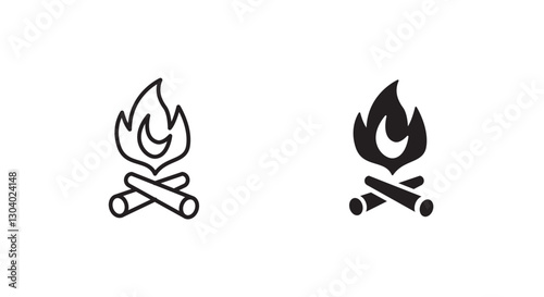 Fire flame icon Hot, oil, gas and energy icon vector, sign, symbol, logo, illustration, editable stroke, flat design style isolated on white linear