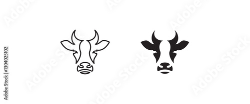 Cow, farm animal line icon. beast vector, sign, symbol, logo, illustration, editable stroke, flat design style isolated on white