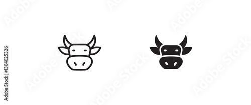 Cow, farm animal line icon. beast vector, sign, symbol, logo, illustration, editable stroke, flat design style isolated on white