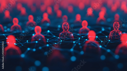 Digital connection event showcasing virtual people in a networked environment