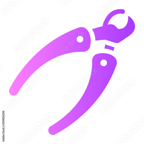 nail clippers Gradient icon