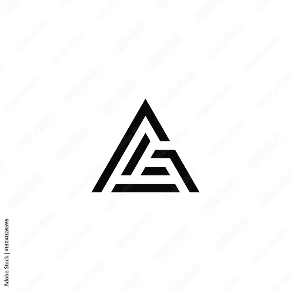 Abstract Triangular A Logo Design with Maze-Like Geometry Abstract Triangular A Logo Design with Maze-Like Geometry