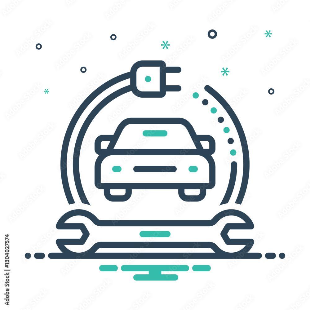 Mix icon for electrical service Mix icon for electrical service