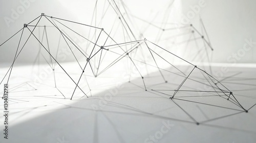Interconnected Nodes in a Minimalist Design, Symbolizing Modern Connectivity and Integration
