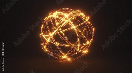 Abstract 3D globe with glowing connection lines, symbolizing global connectivity and digital networks.
