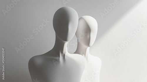 Abstract Human Figures in Minimalist Design, Symbolizing Connection and Simplicity
