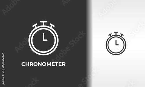 Chronometer Vector, Icon Or Logo Sign Isolated Symbol Illustration