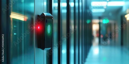 Digital fingerprint scanner detecting an unauthorized access attempt.