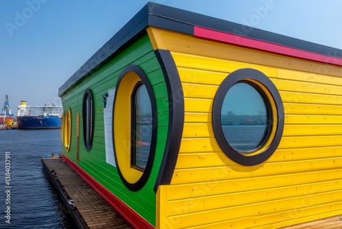 A floating school in a developing country, built to adapt to rising sea levels