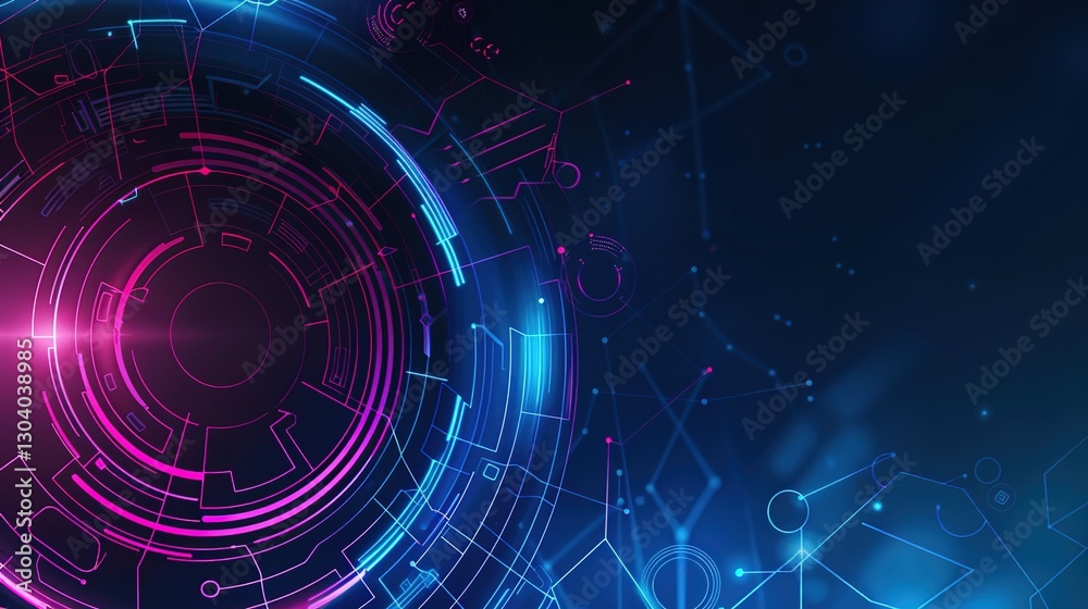 Obraz premium Mastering Technology - Themed Event Background Design: A Creative Odyssey