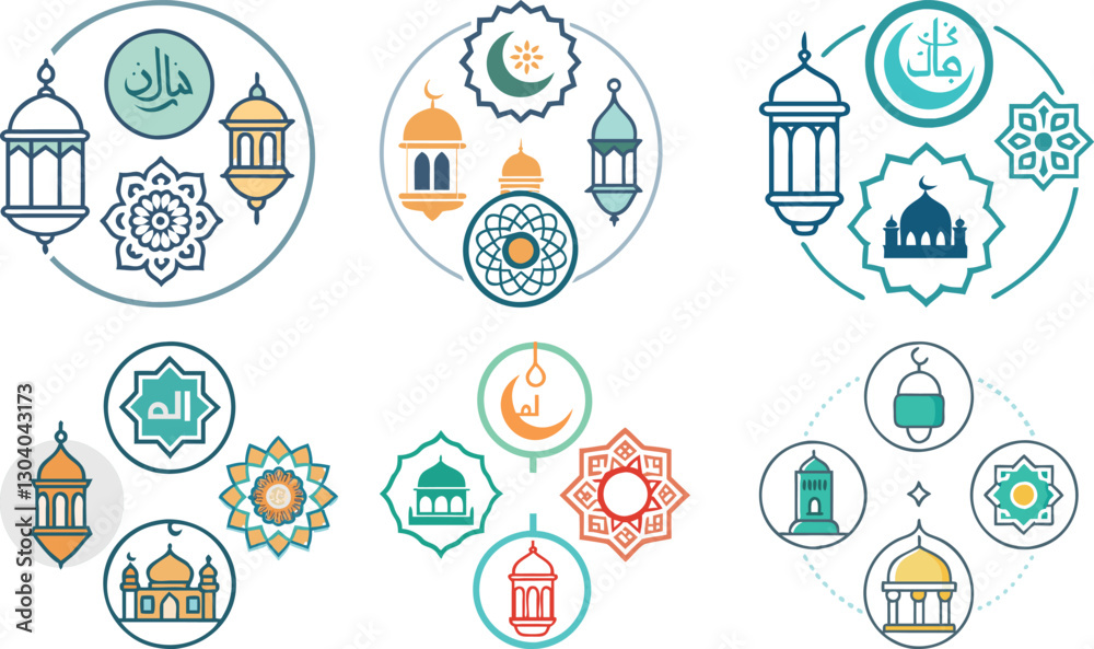 Fototapeta premium Colorful Easter Icons and Elements Seamless Vector Pattern for Decoration and Fun