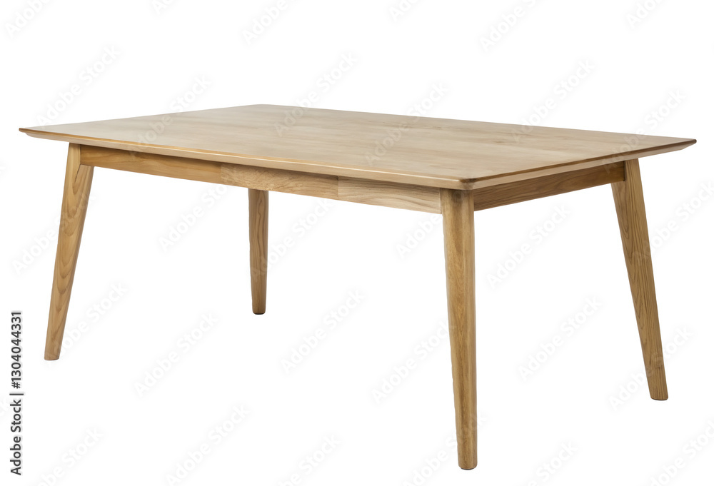 Minimalist wooden dining table with sleek design and tapered legs, perfect for modern interiors. Ideal for dining rooms or kitchen spaces Minimalist wooden dining table with sleek design and tapered legs, perfect for modern interiors. Ideal for dining rooms or kitchen spaces