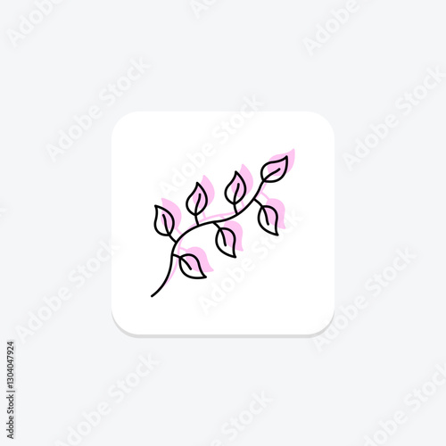 Herbs color shadow thinline icon, vector, pixel perfect, illustrator file