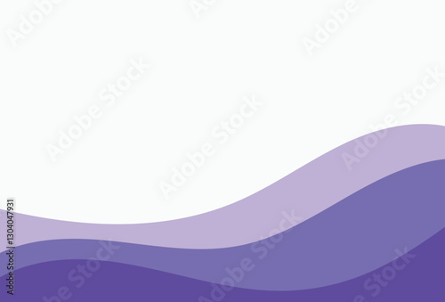 Water Wave Background Design, Abstract Vector Purple Ocean Wallpaper Template