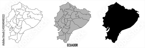 High detailed vector map - Ecuador
