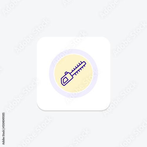 Hedge Trimmer color circle icon, vector, pixel perfect, illustrator file