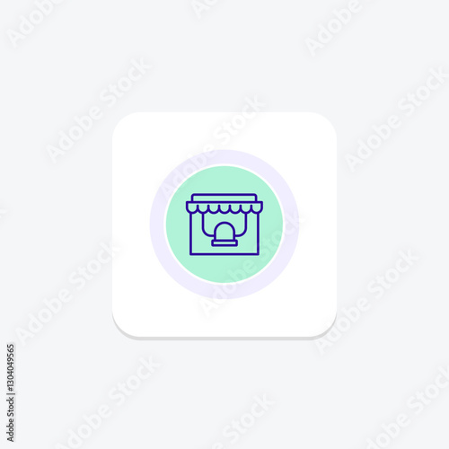 Garden Swing color circle icon, vector, pixel perfect, illustrator file