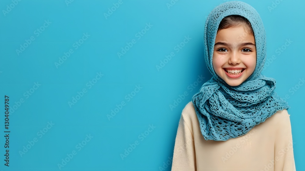portrait of a skeptical middle eastern teenage girl with a sarcastic smile and raised eyebrow expressing a sense of doubt or disbelief