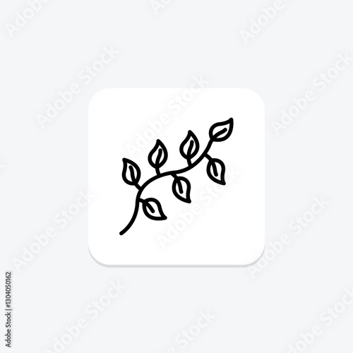 Herbs line icon, vector, pixel perfect, illustrator file