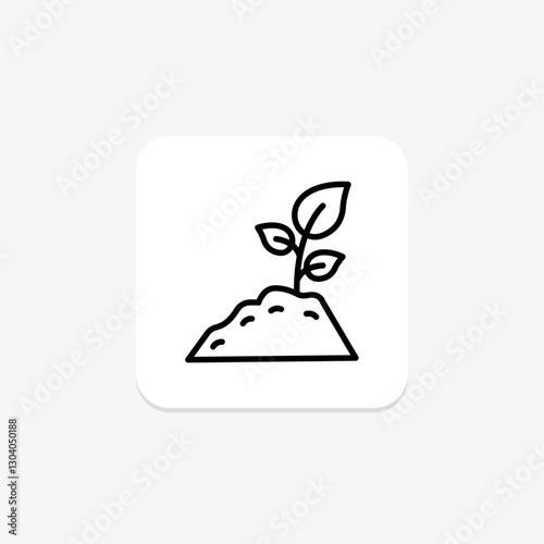 Soil line icon, vector, pixel perfect, illustrator file