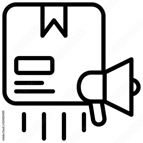Product Launch Outline Icon