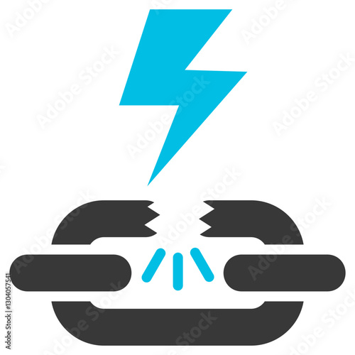 Disruption Glyph Blue Grey Icon