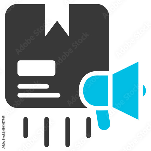 Product Launch Glyph Blue Grey Icon
