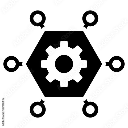 Networking Glyph Icon