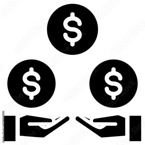 Crowdfunding Glyph Icon