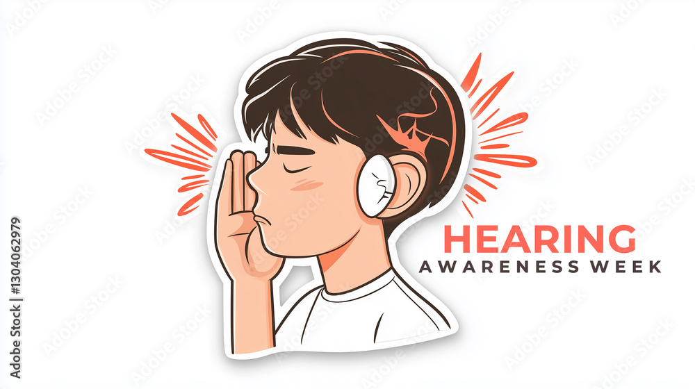 Hearing Awareness Week. Hearing concept illustration. Hearing Awareness Week. Hearing concept illustration.