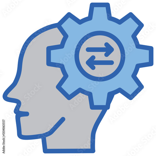 Adaptation Blue White Icon