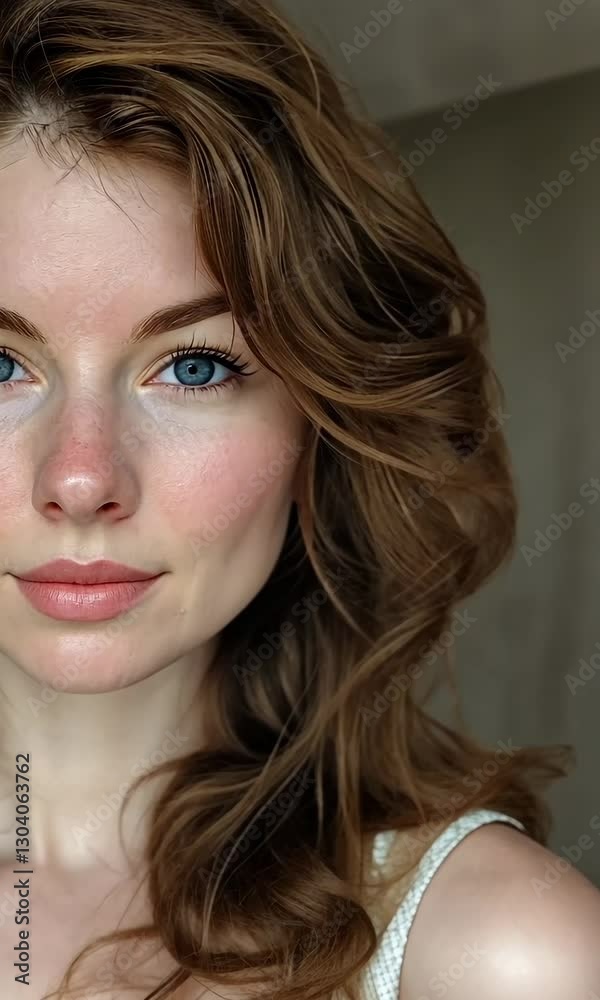 Natural beauty portrait transition: confident expressions and subtle movements. Natural beauty portrait transition: confident expressions and subtle movements.