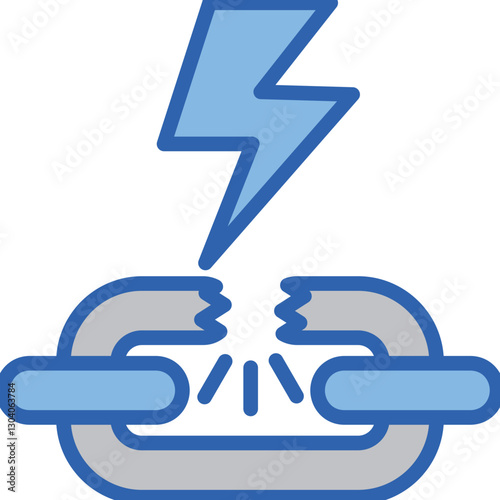 Disruption Blue White Icon
