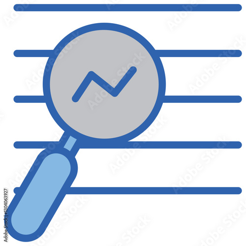 Analysis Blue White Icon