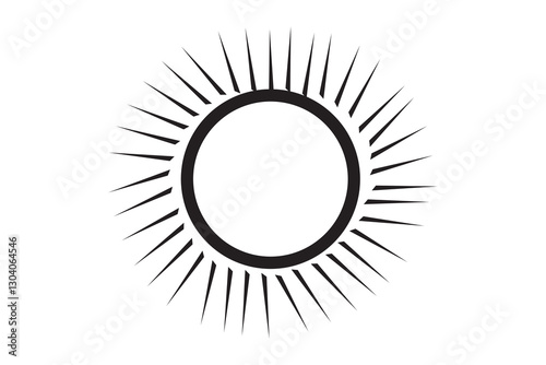 Sun elements with white background