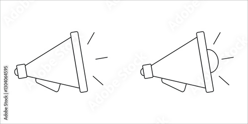 Loudspeaker megaphone vector icon. Announcement icon set.