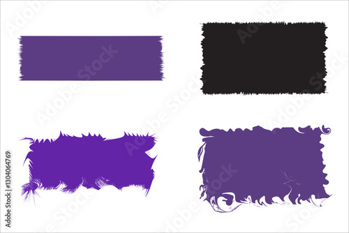 set of grunge banners