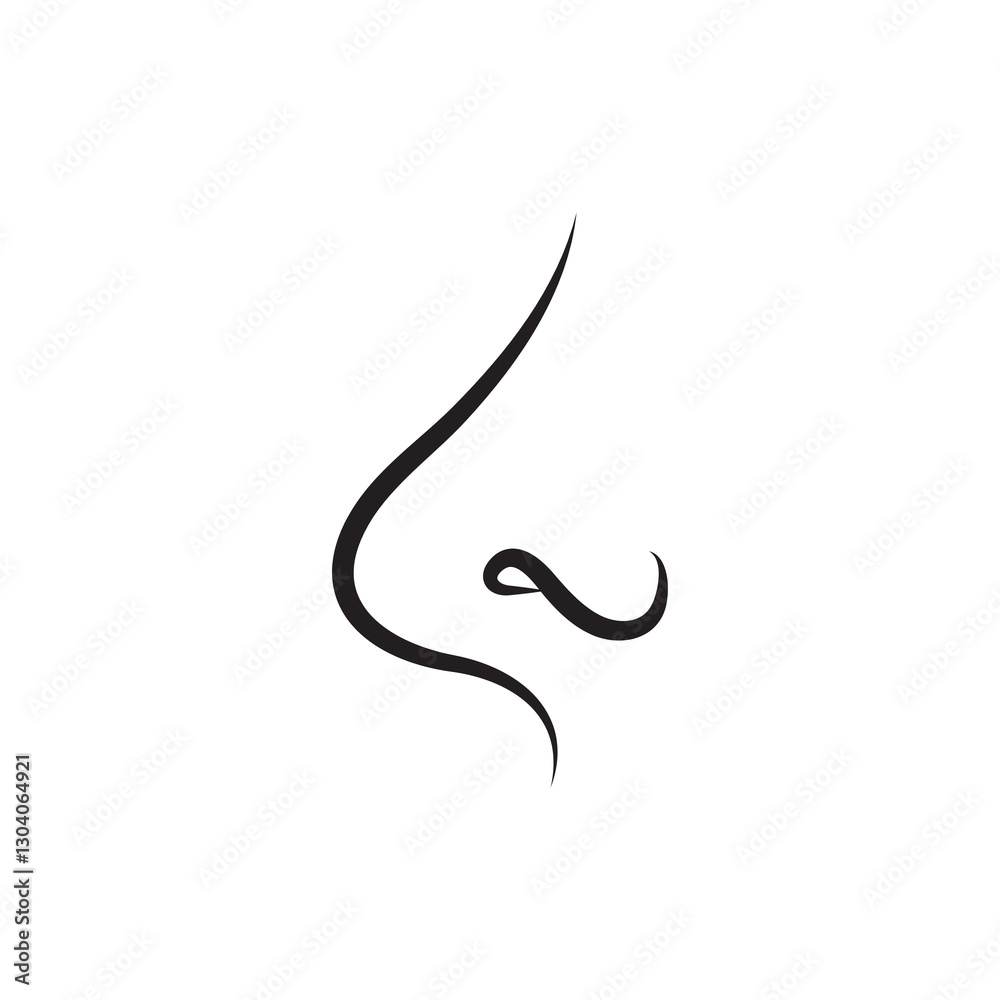 nose logo icon illustration flat nose logo icon illustration flat