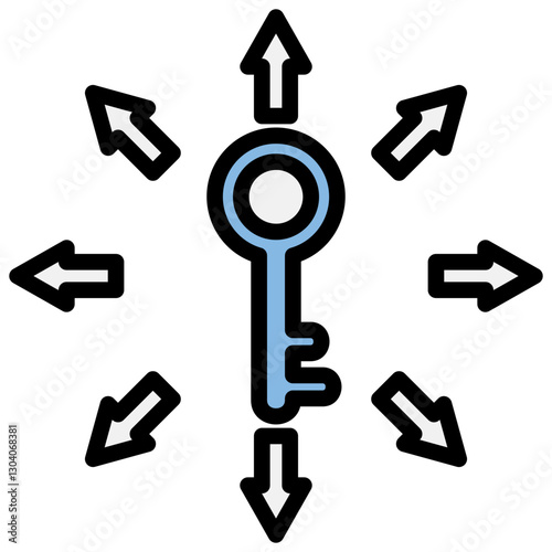 Opportunity Blue Black Icon
