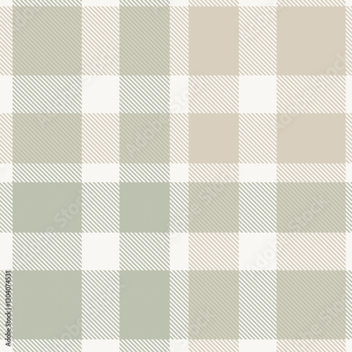 Neutral Colour Plaid Tartan Checkered Seamless Pattern