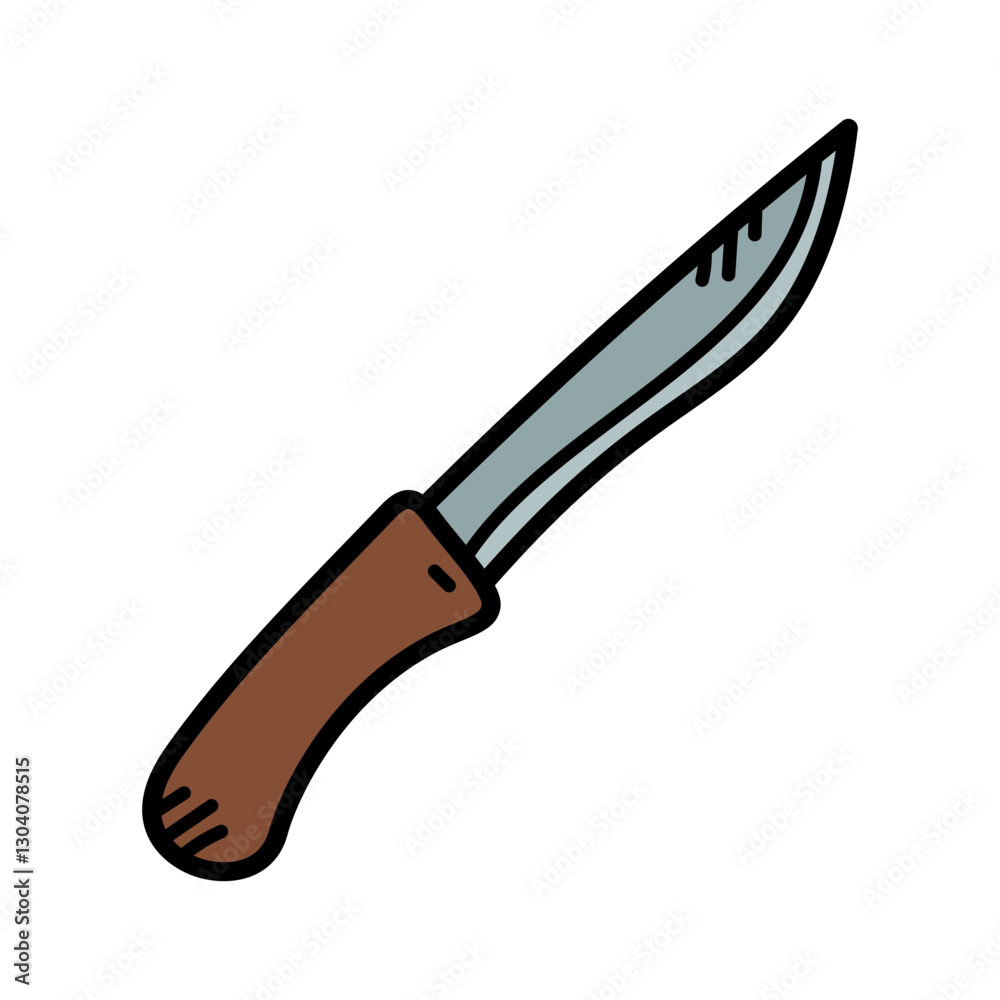 Obraz premium Cartoon Knife Image