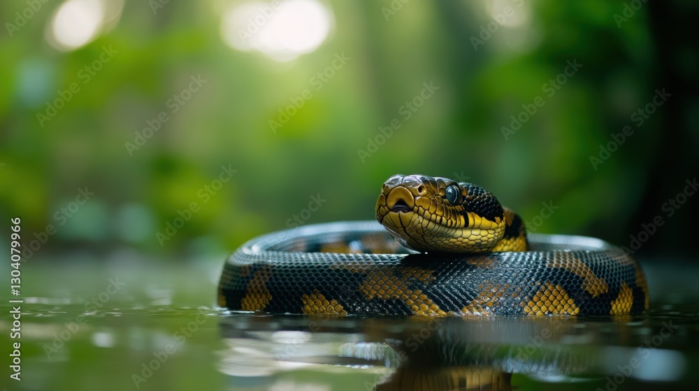Jungle Python in Water Jungle Python in Water
