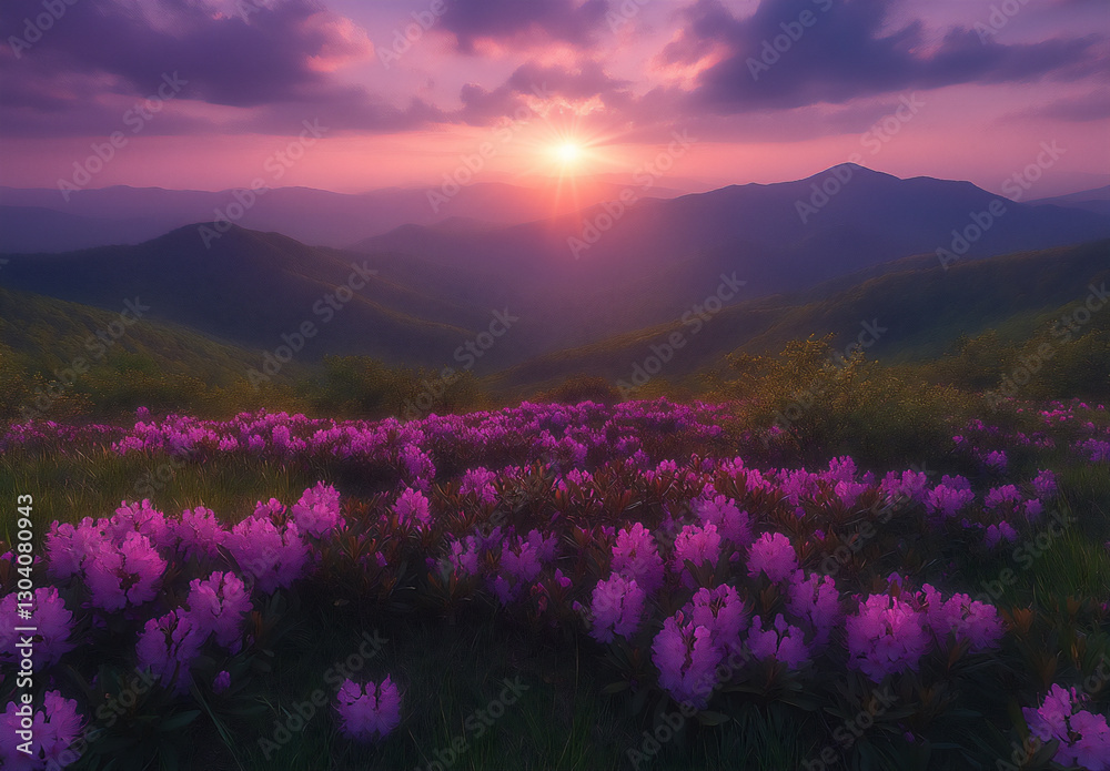 Obraz premium a breathtaking sunrise over the carpathian mountains,