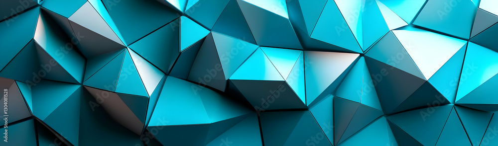 Abstract teal geometric shapes background