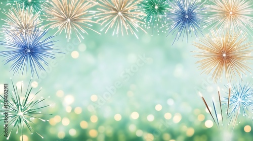 Elegant Sparkling Background with Glittering Stars and Festive Decorations